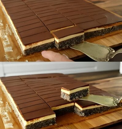 Fantastischer Mohnkuchen mit Vanillecreme,