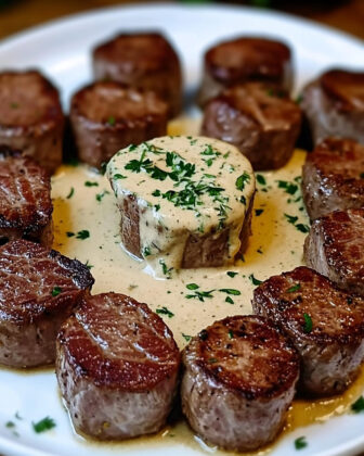 Titel: Cremige Knoblauchbutter-Steakbissen