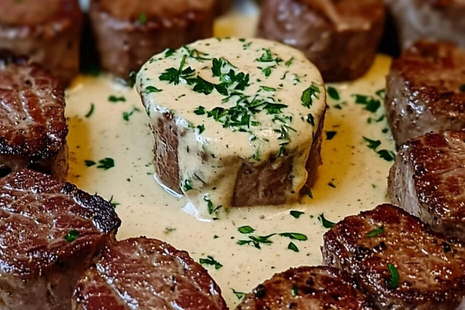 Titel: Cremige Knoblauchbutter-Steakbissen