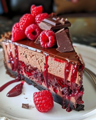 Schokoladen-Himbeer-Käsekuchen