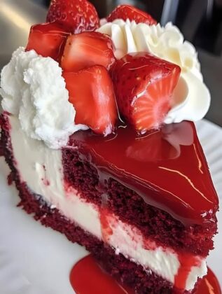 Red Velvet Erdbeer-Käsekuchen