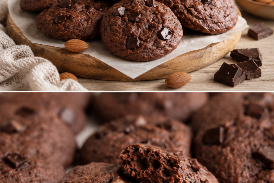 Weiche glutenfreie Bananen-Schoko-Cookies mit Zartbitterschokolade